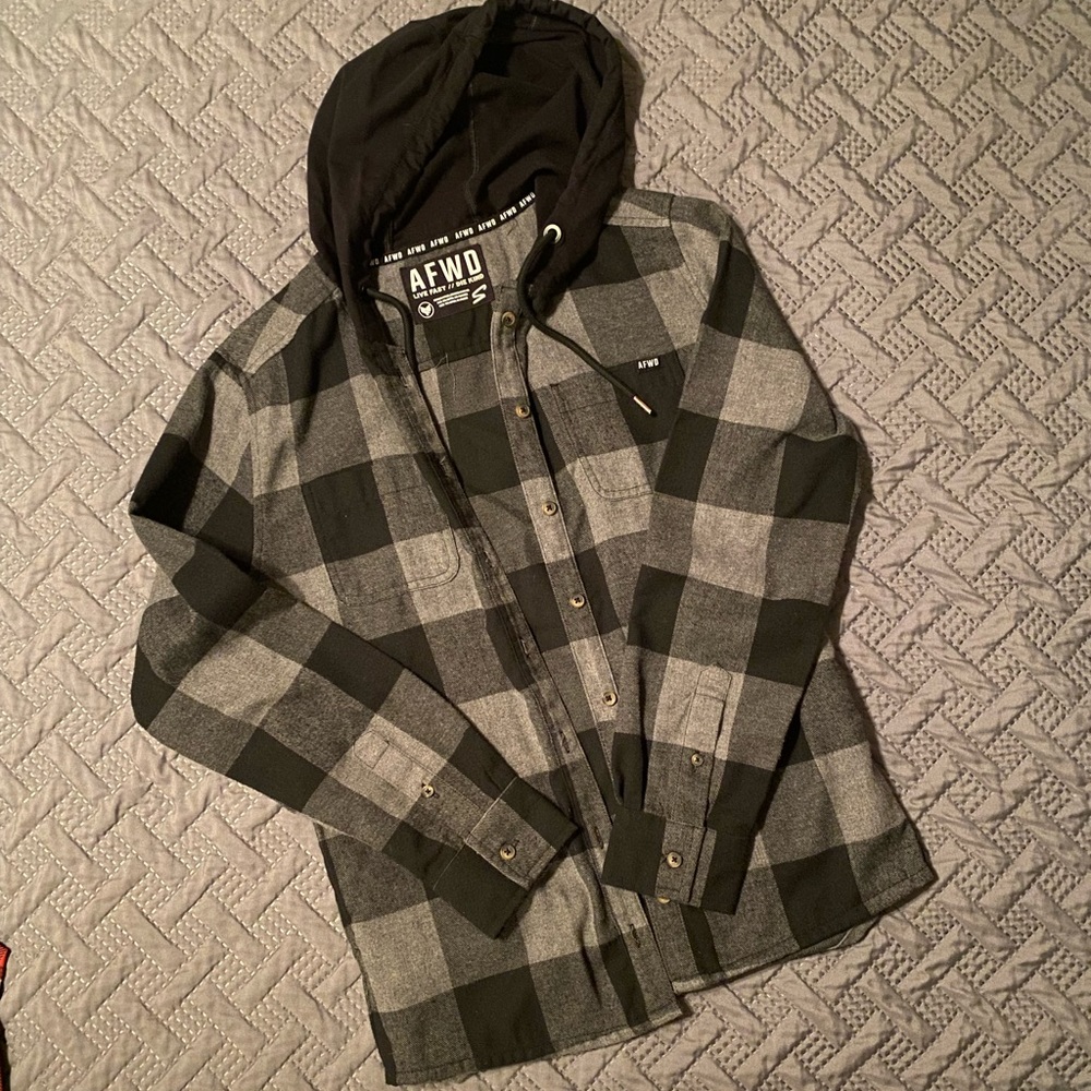 Alpha Forward Black and Grey Flannel - Small